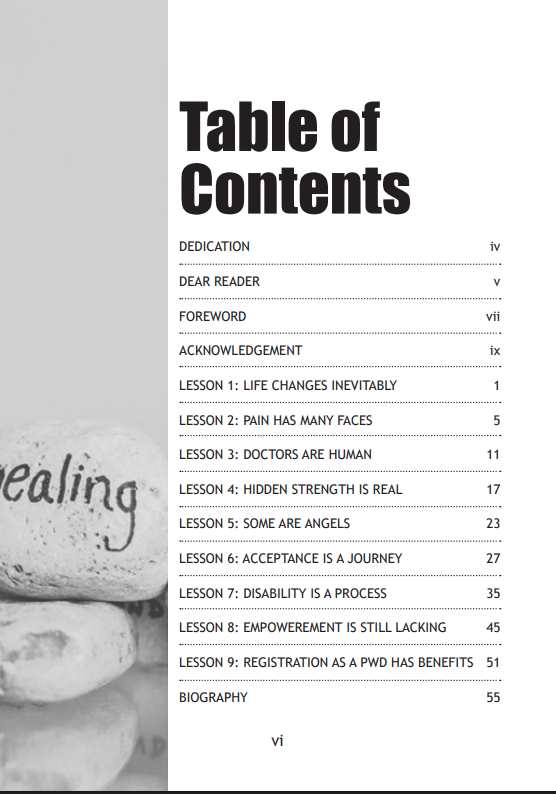 table of content